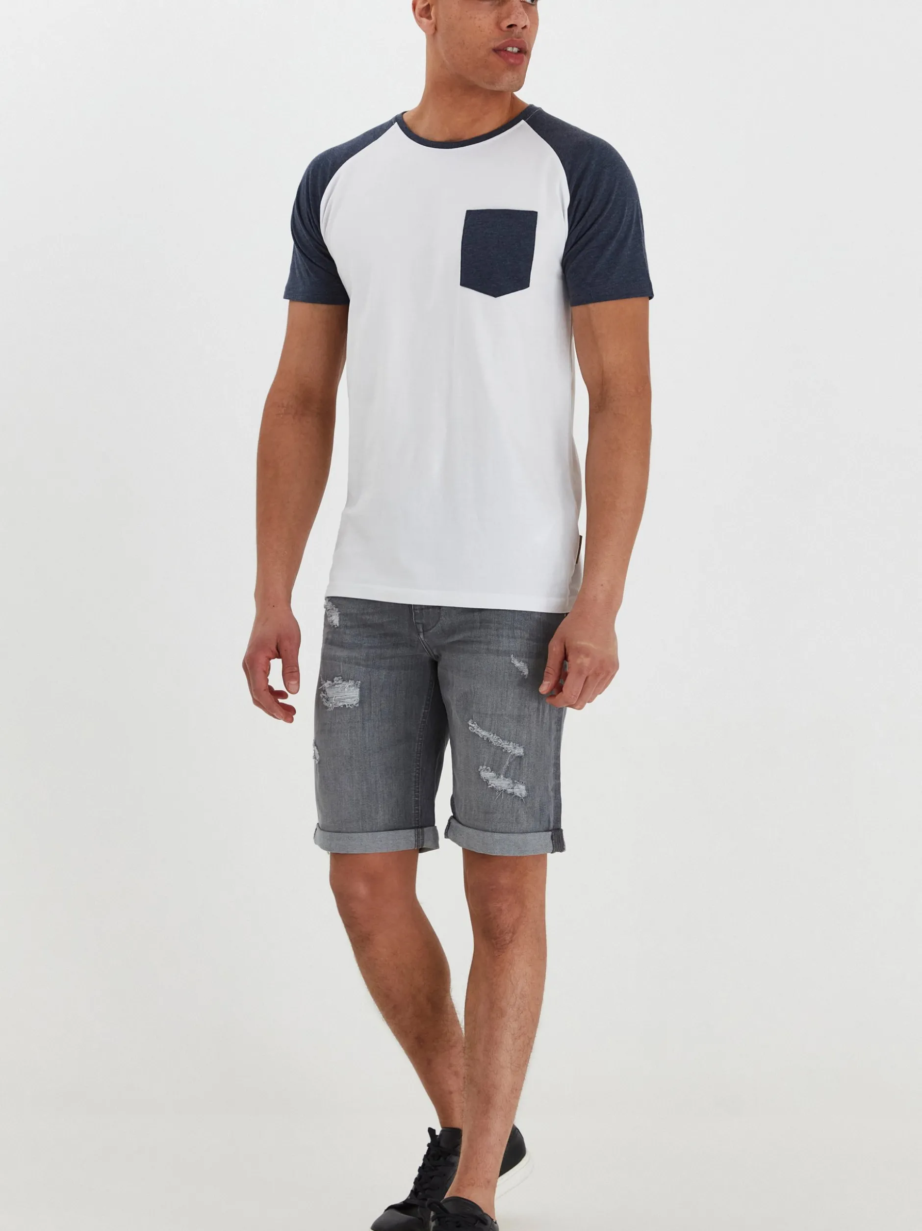Indicode Herren Rundhalsshirt - IDGresham in weiß