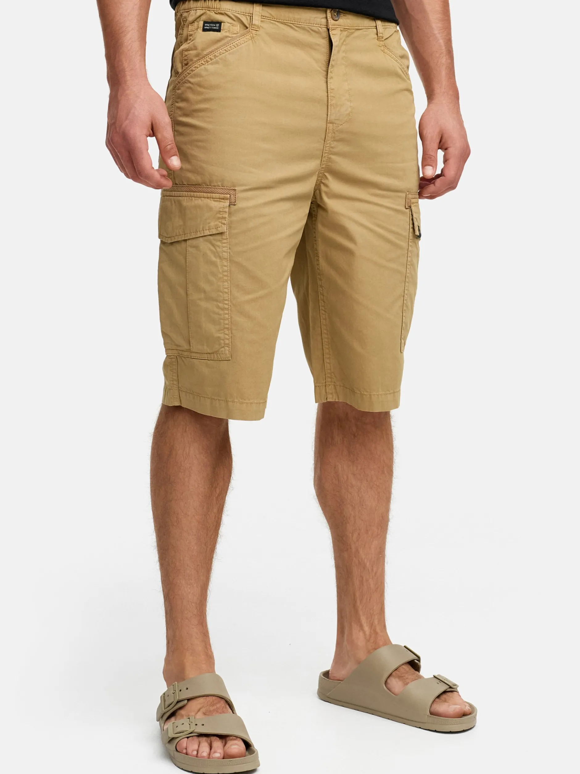 Indicode Herren Shorts Cargo - INNadim in camel
