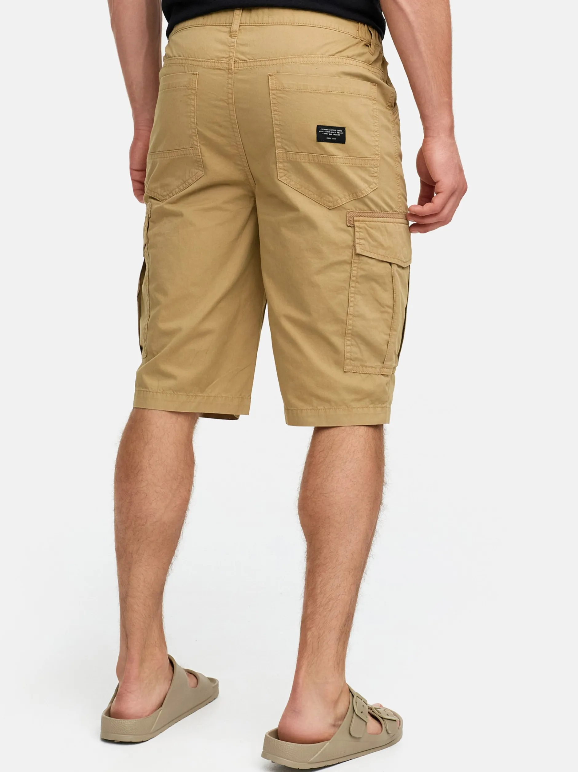 Indicode Herren Shorts Cargo - INNadim in camel