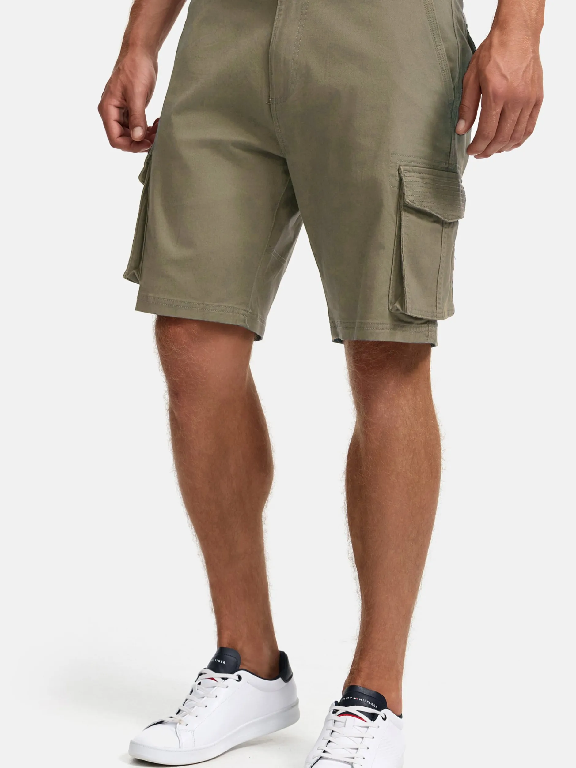 Indicode Herren Shorts Cargo - INSolupe in khaki