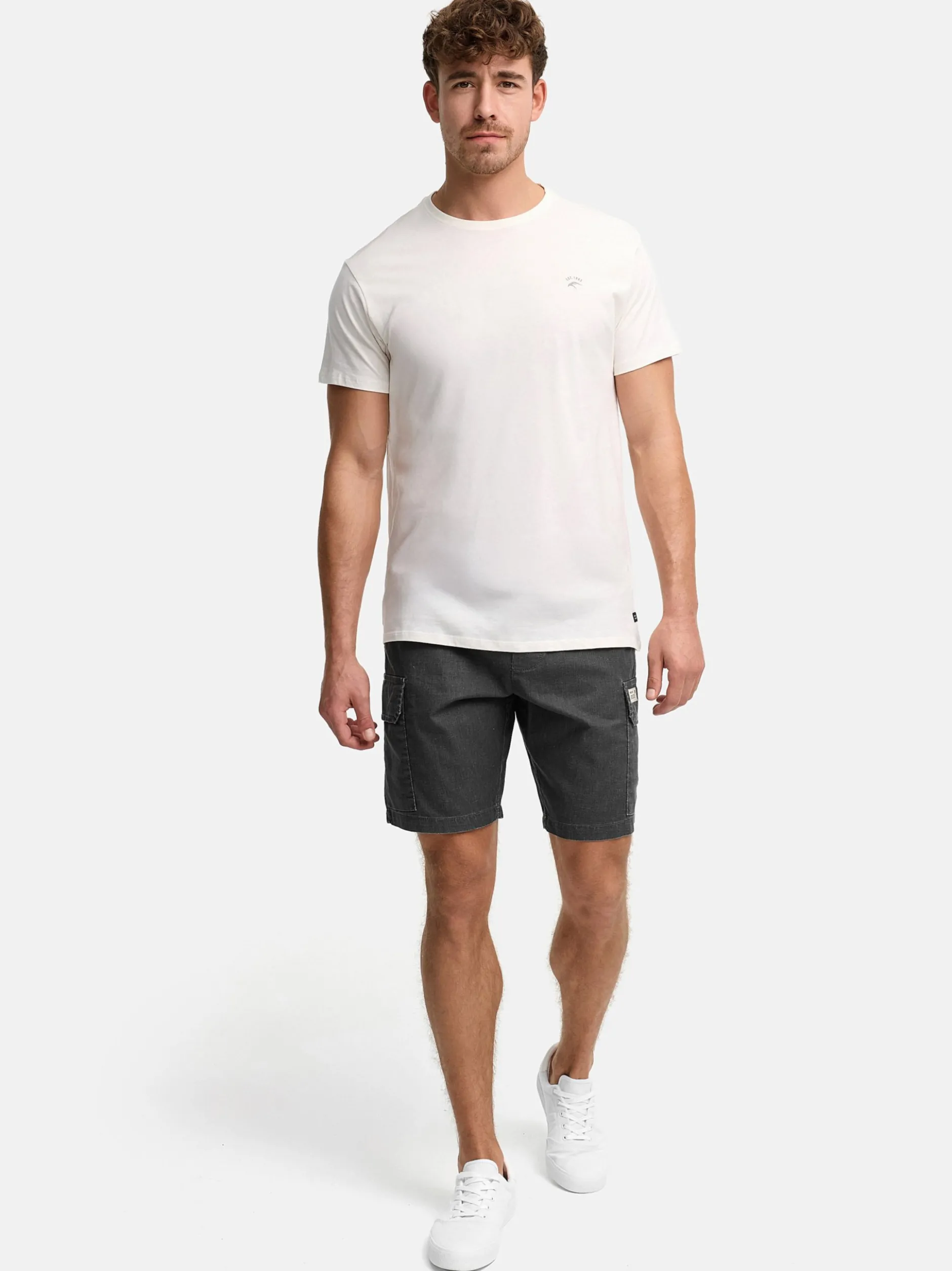 Indicode Herren Shorts Cargo - INCorry in anthrazit