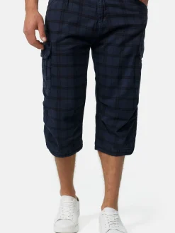 Indicode Herren Shorts Cargo - Nicolas Check in marine