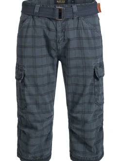 Indicode Herren Shorts Cargo - Nicolas Check in marine