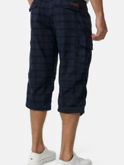Indicode Herren Shorts Cargo - Nicolas Check in marine
