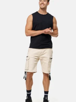 Indicode Herren Shorts Cargo - Agron in beige sand