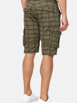 Indicode Herren Shorts Cargo - Monroe Cargo in grün mehrfarbig