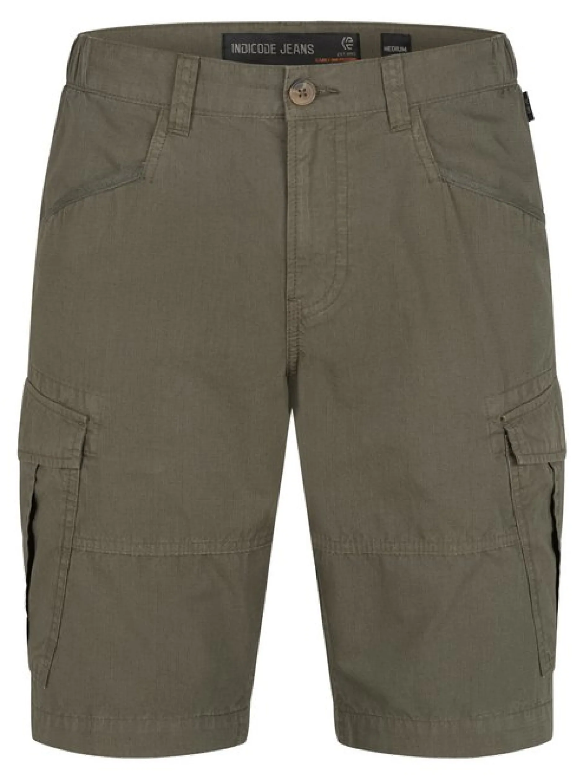 Indicode Herren Shorts Cargo - INDreier in khaki
