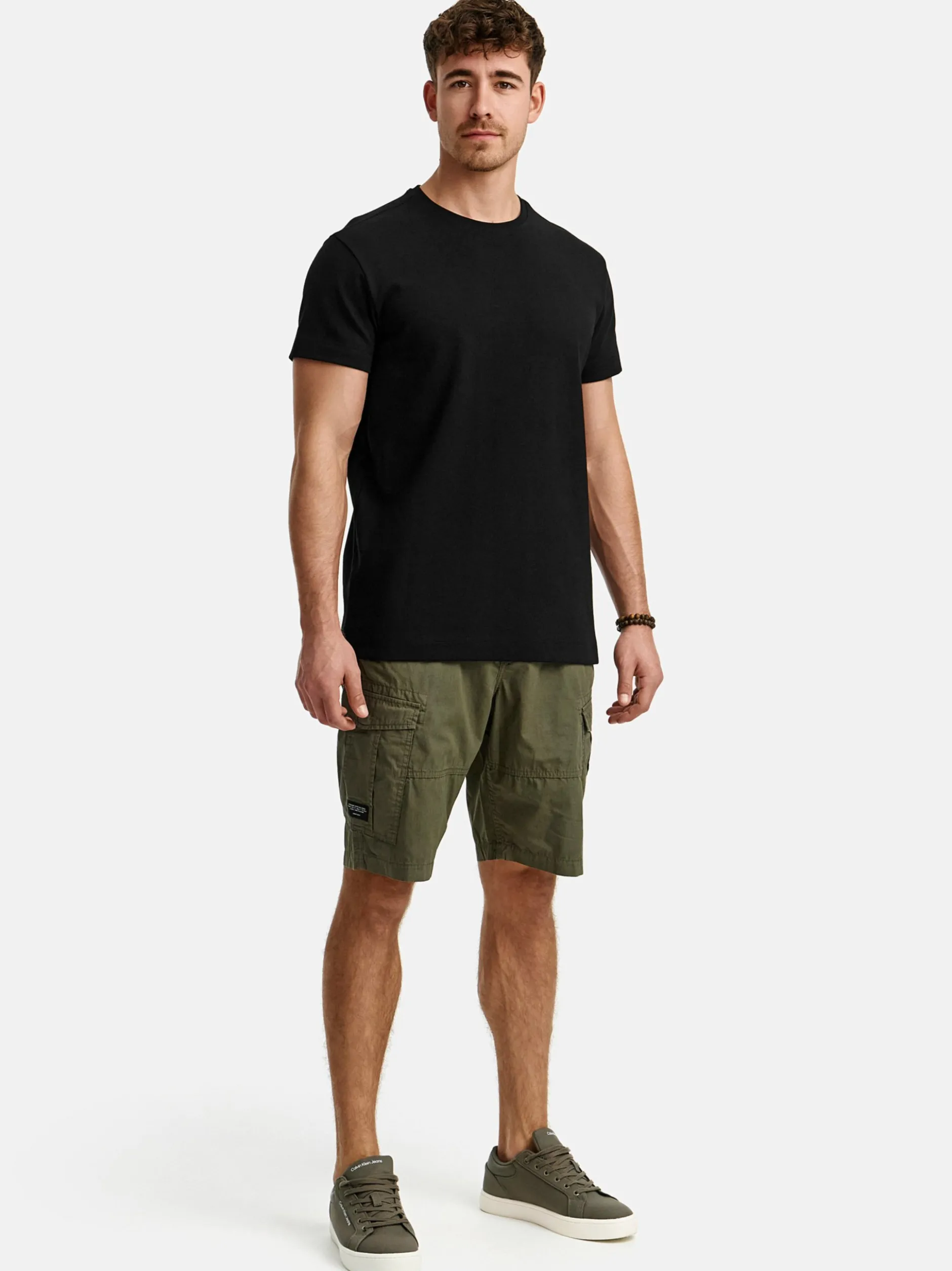 Indicode Herren Shorts Cargo - INDreier in khaki