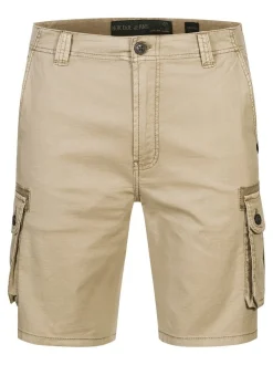 Indicode Herren Shorts Cargo - INLanny in taupe beige