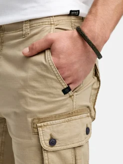 Indicode Herren Shorts Cargo - INLanny in taupe beige