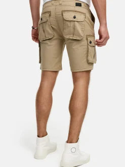 Indicode Herren Shorts Cargo - INLanny in taupe beige