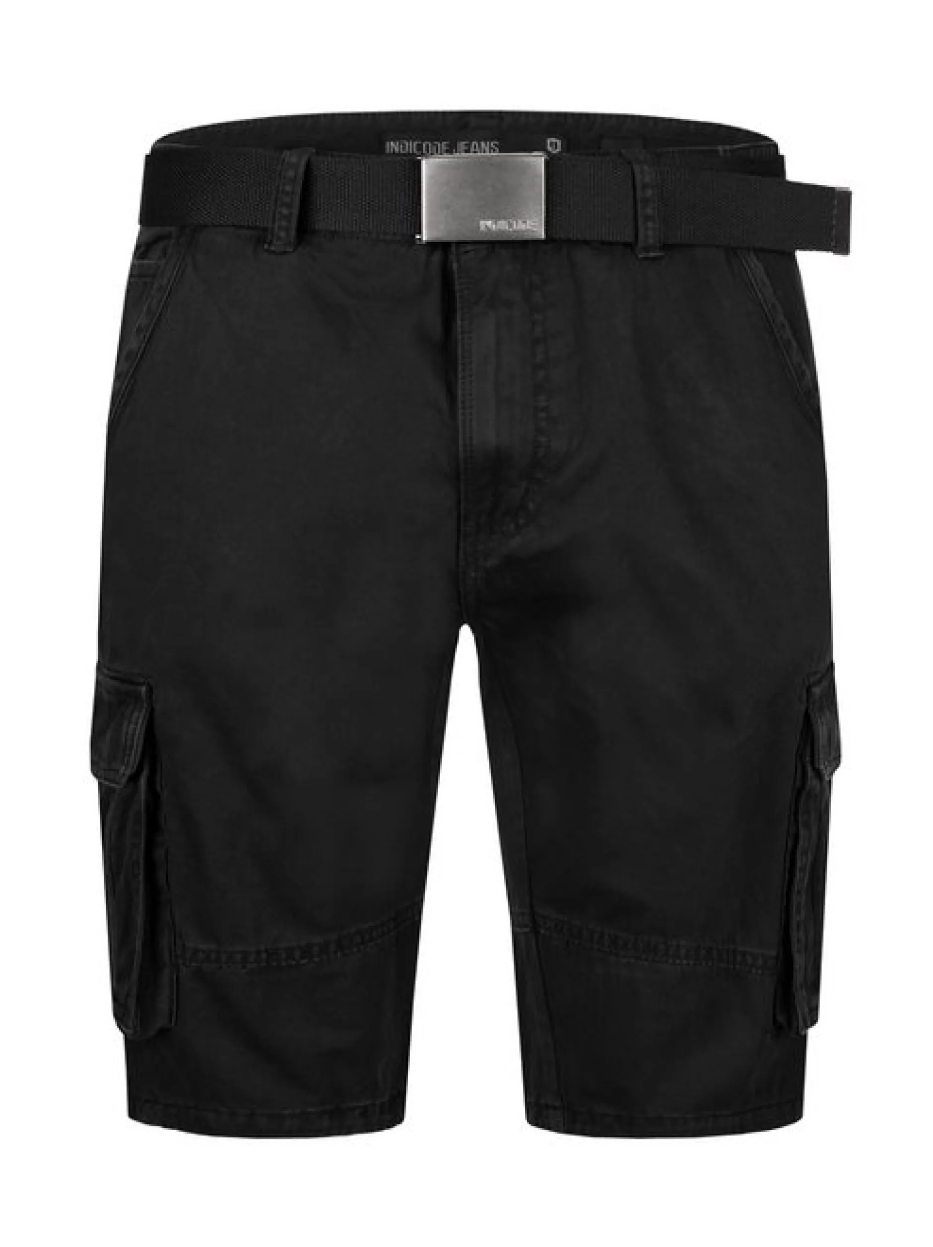 Indicode Herren Shorts Cargo - Blixt in schwarz
