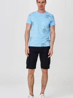 Indicode Herren Shorts Cargo - Blixt in schwarz