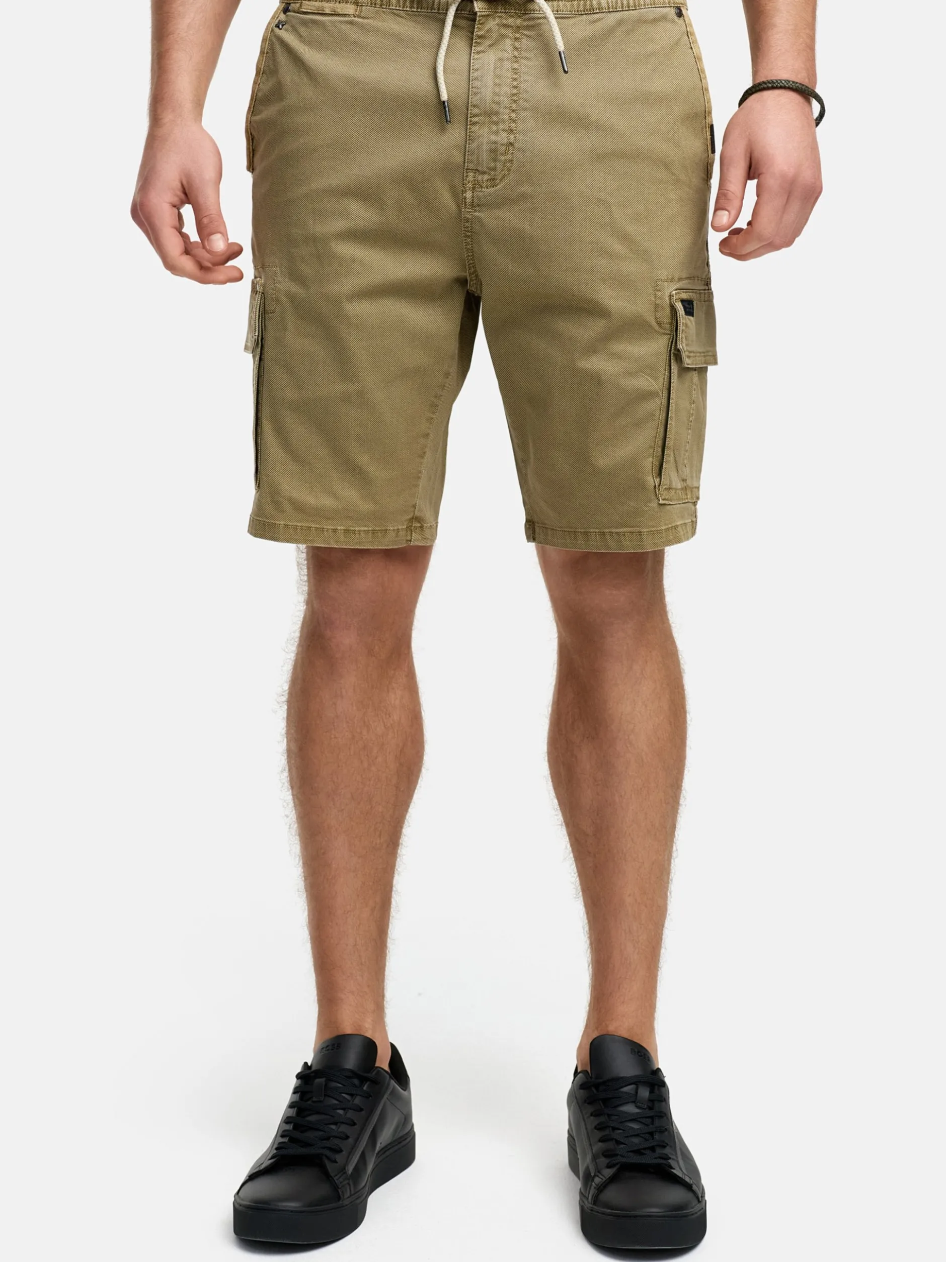 Indicode Herren Shorts Cargo - INKews in beige sand