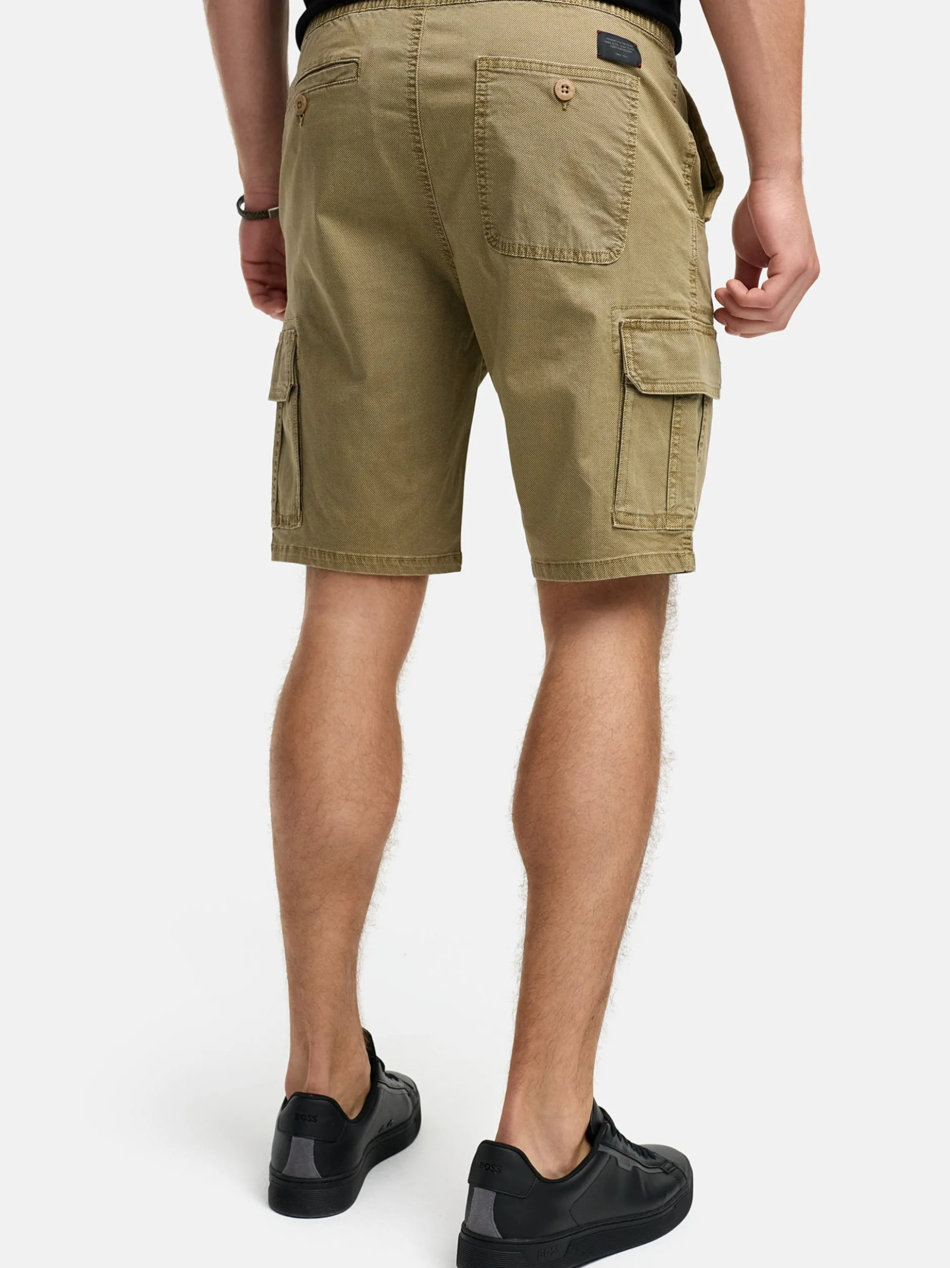 Indicode Herren Shorts Cargo - INKews in beige sand
