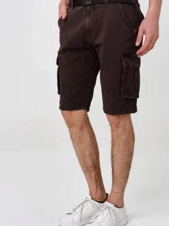 Indicode Herren Shorts Cargo - Blixt in braun