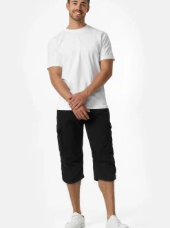 Indicode Herren Shorts Cargo - Nicolas Check in schwarz