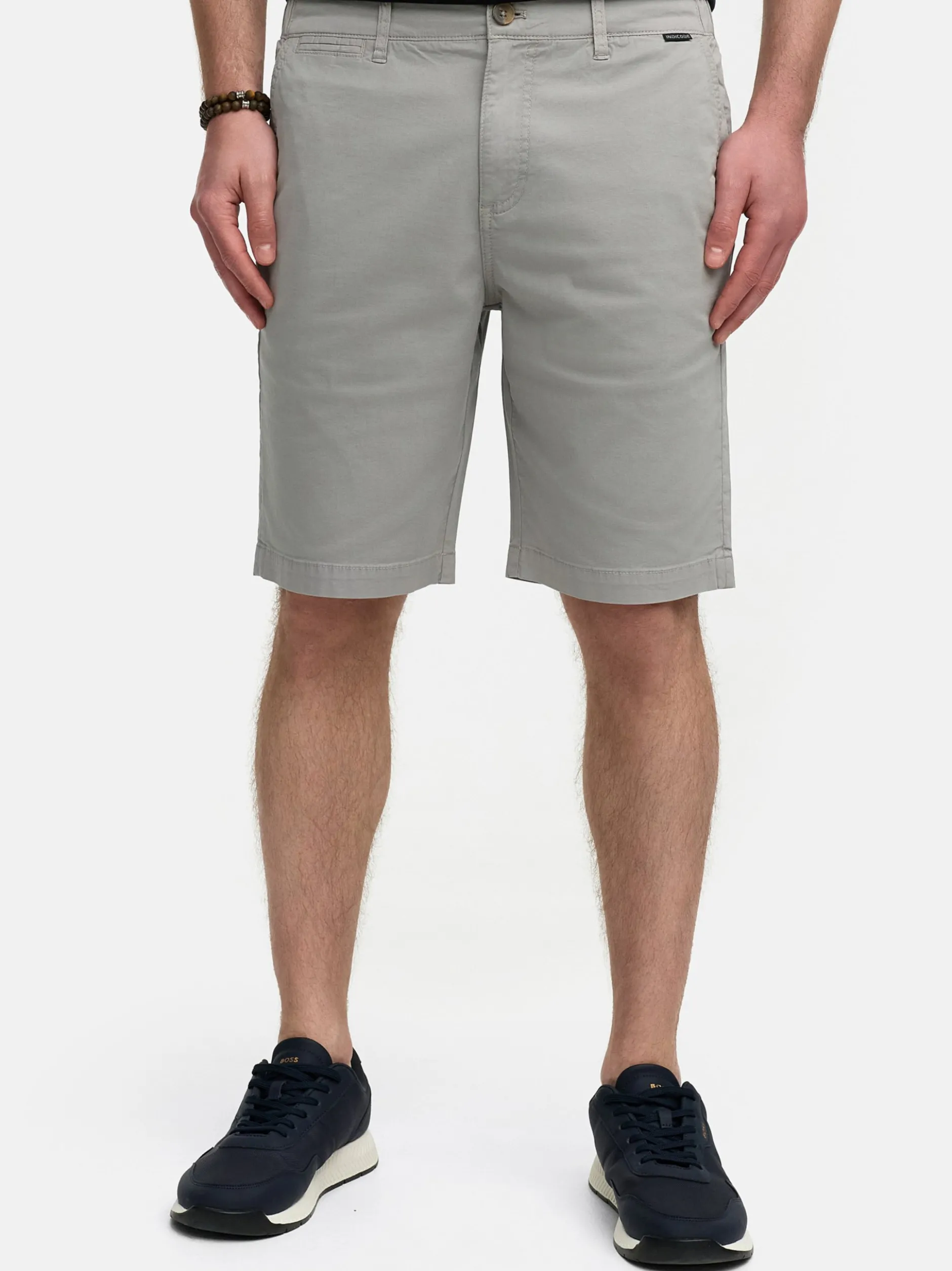 Indicode Herren Shorts Chino - INBjerre in hellgrau grau