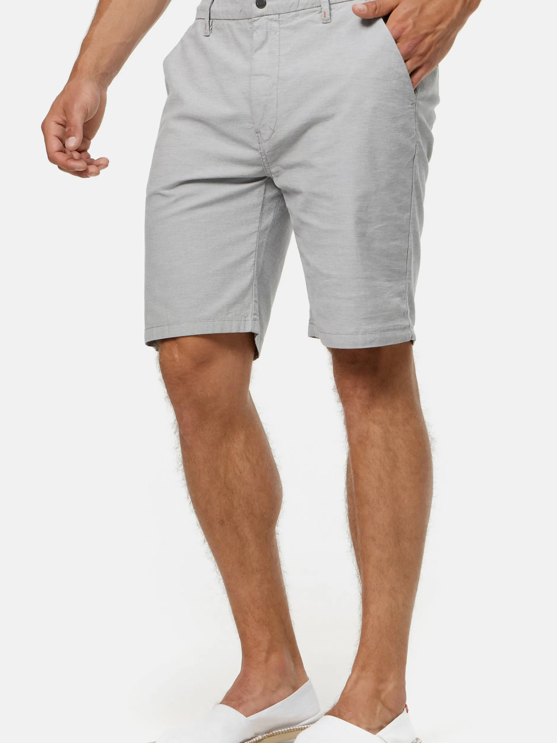Indicode Herren Shorts Chino - Oklahoma in hellblau blau