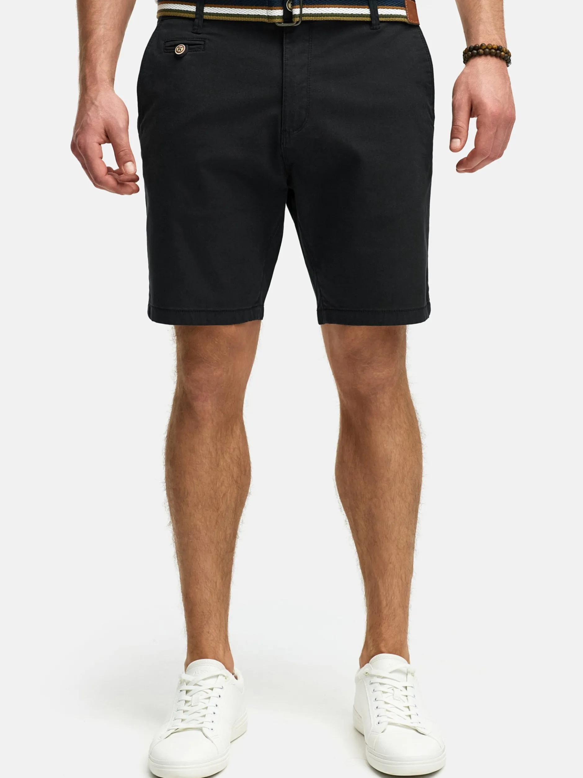 Indicode Herren Shorts Chino - INThews in schwarz