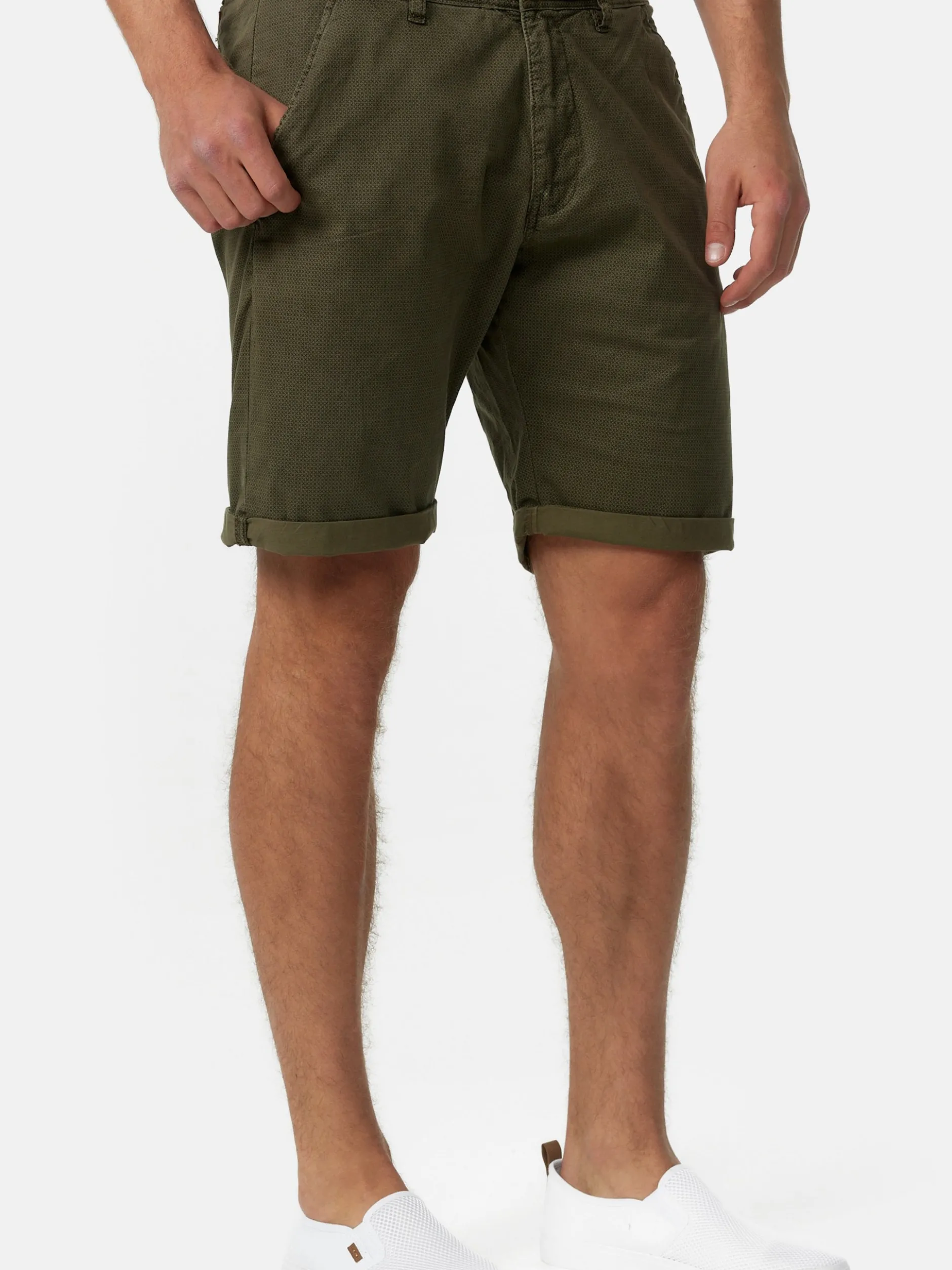 Indicode Herren Shorts Chino - Estrada in khaki