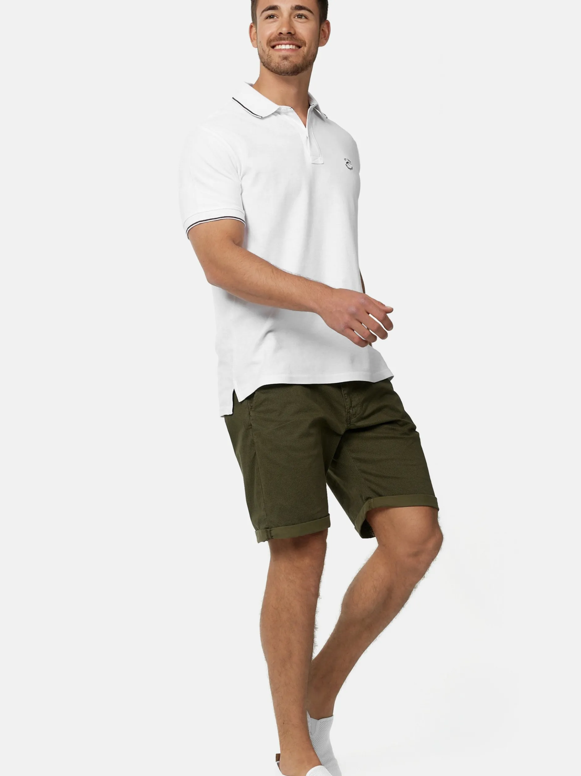 Indicode Herren Shorts Chino - Estrada in khaki