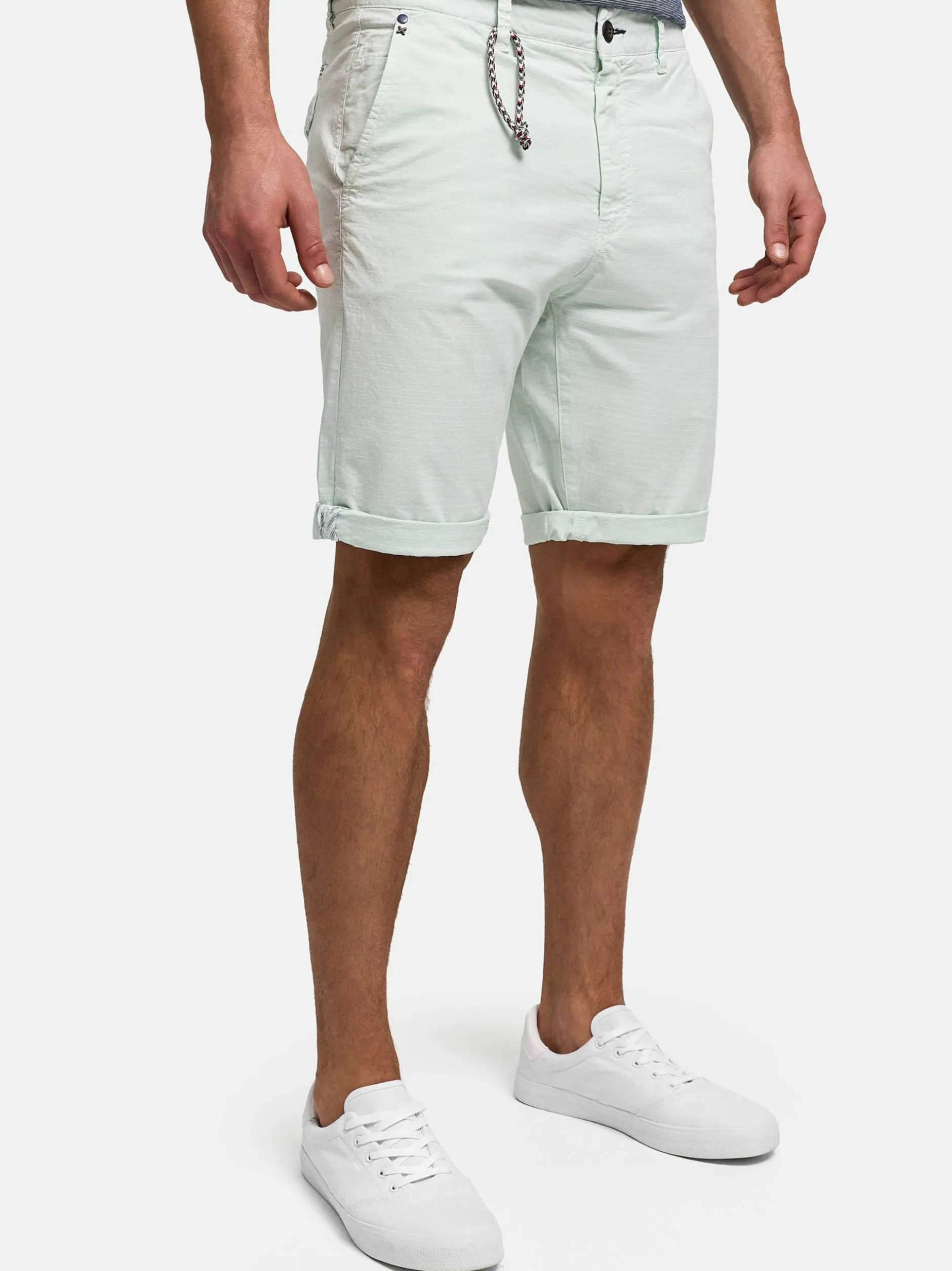 Indicode Herren Shorts Chino - INPifter in türkis hellblau