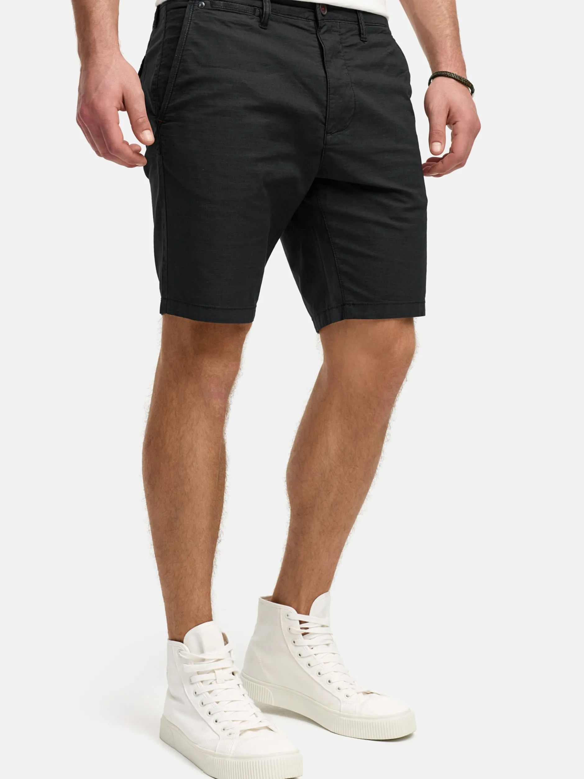 Indicode Herren Shorts Chino - INHutchico in schwarz