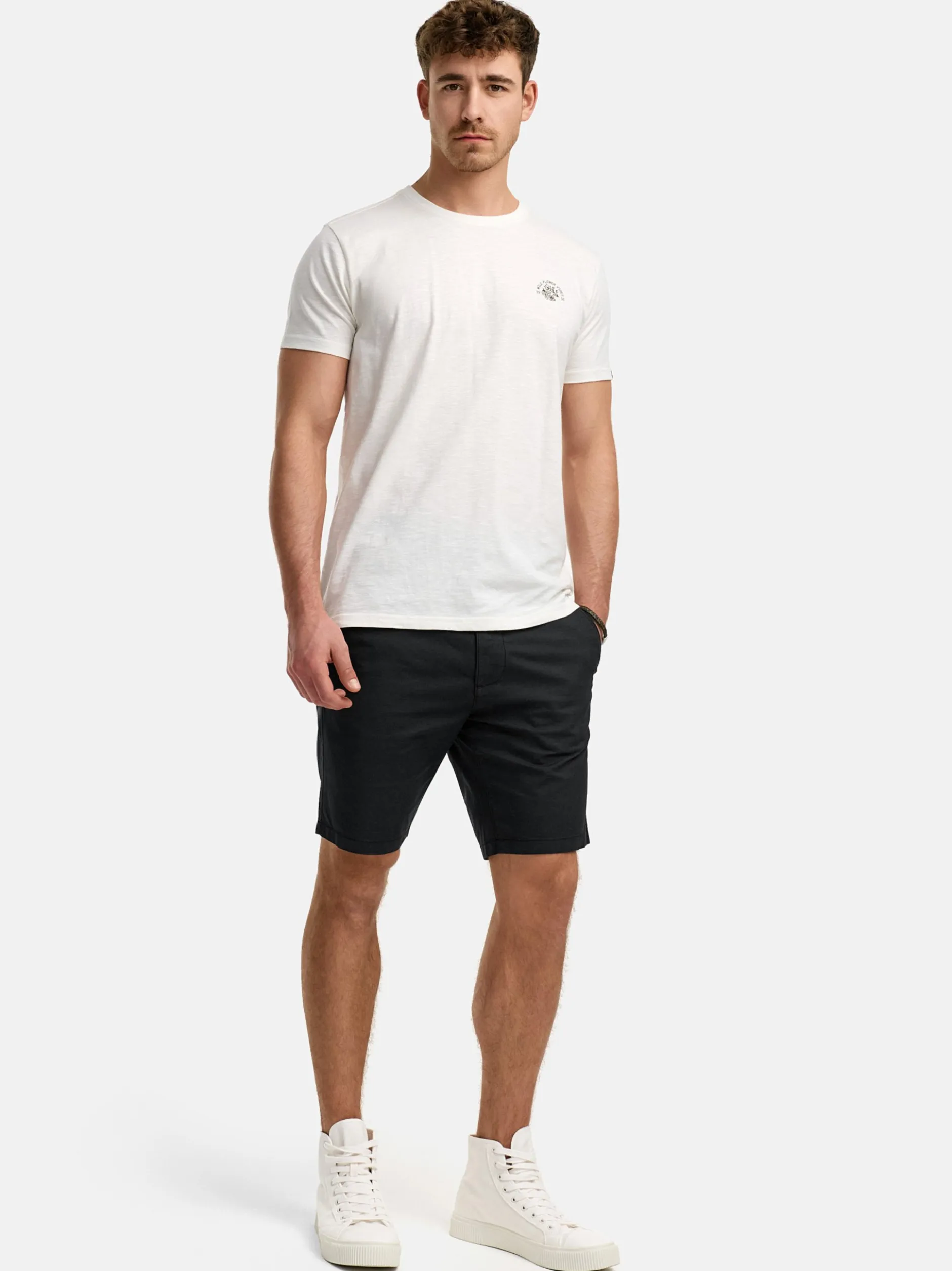 Indicode Herren Shorts Chino - INHutchico in schwarz
