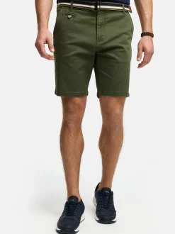 Indicode Herren Shorts Chino - INThews in khaki