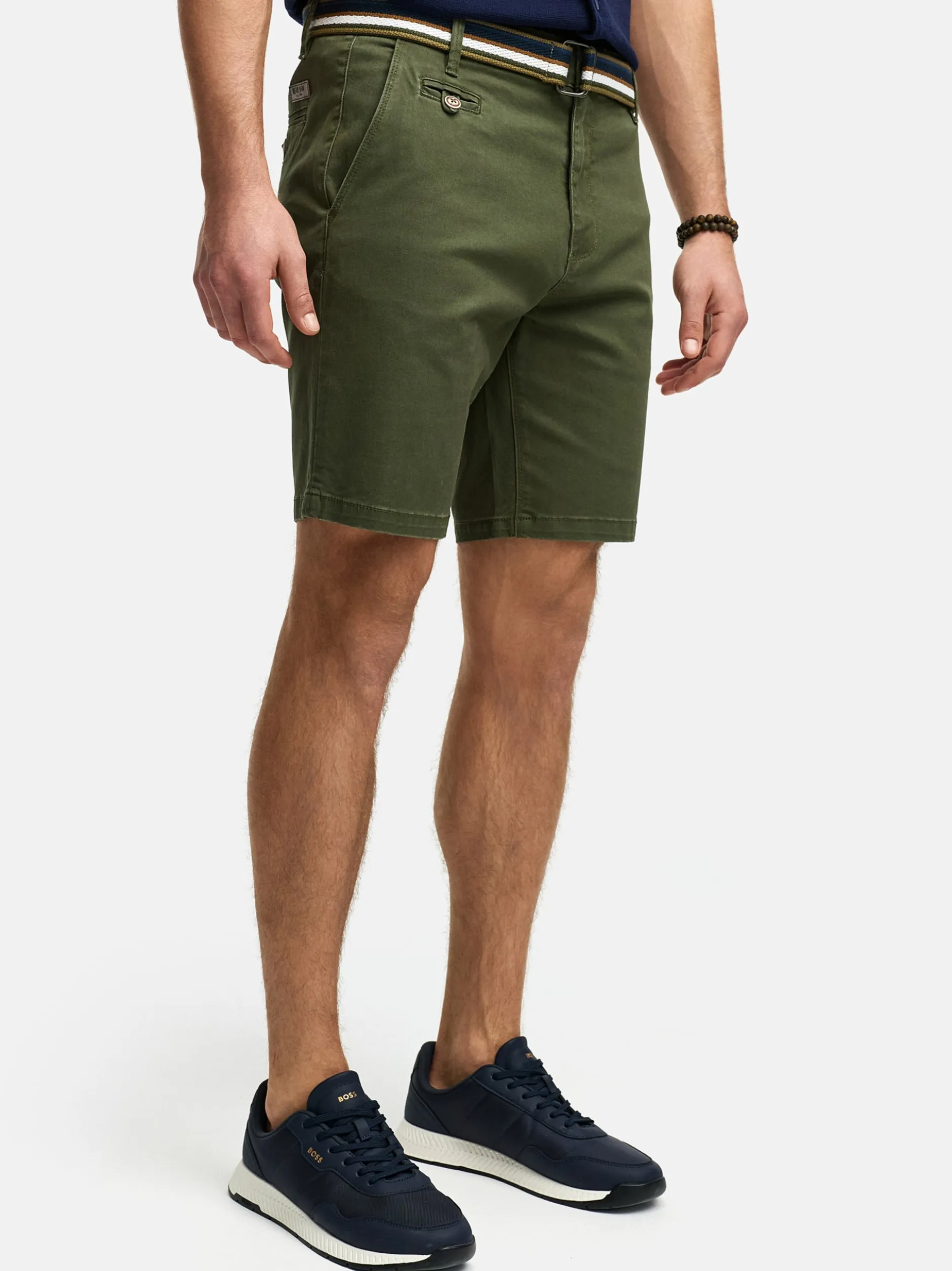 Indicode Herren Shorts Chino - INThews in khaki