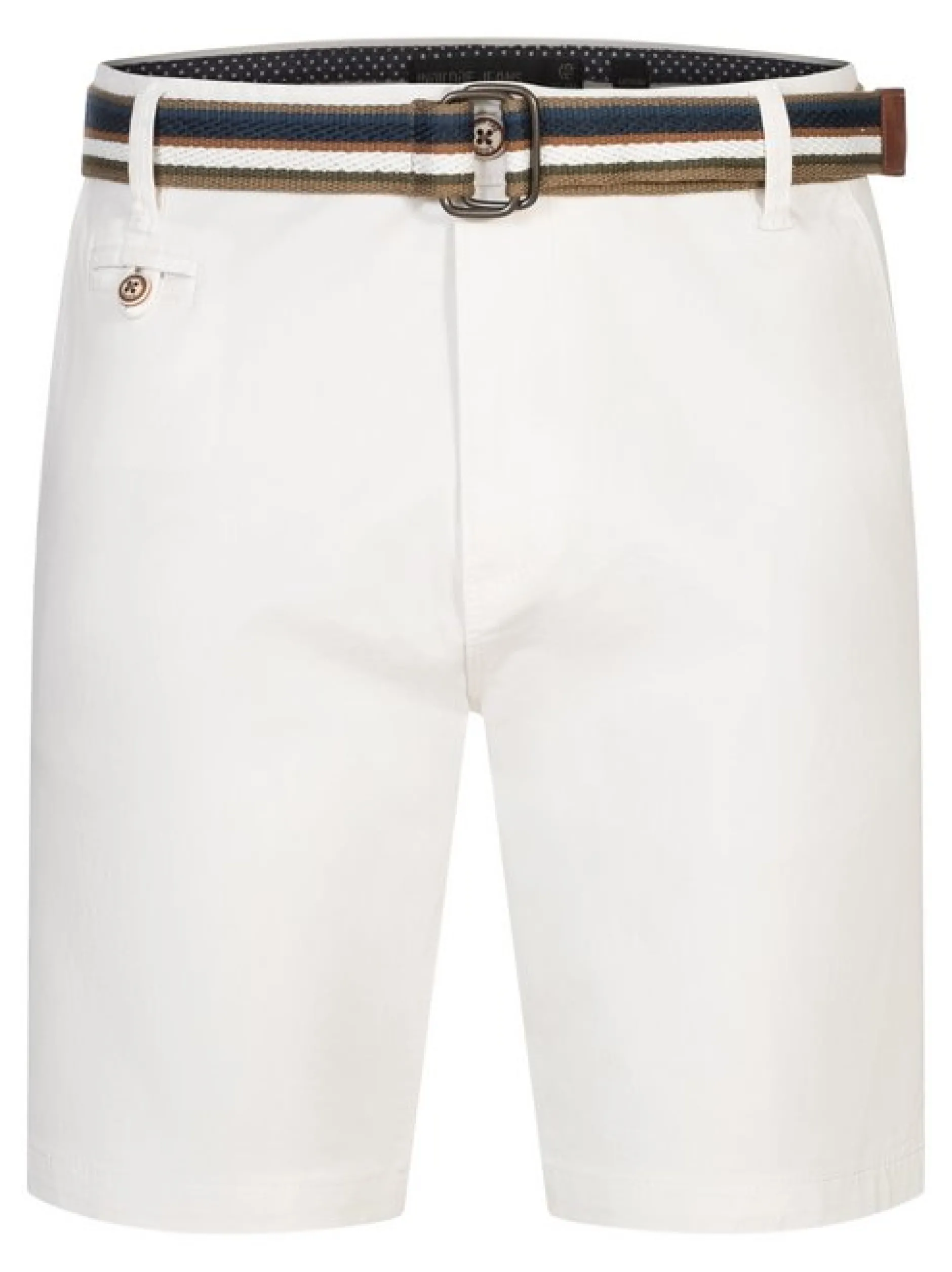 Indicode Herren Shorts Chino - INThews in weiß