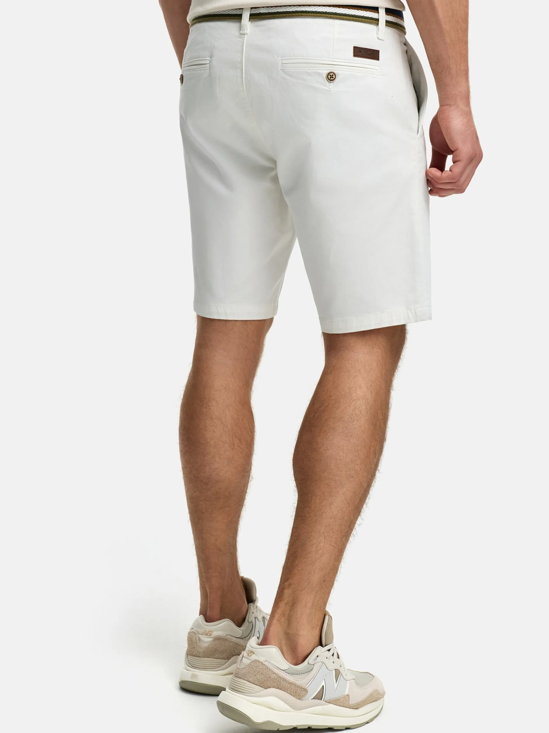 Indicode Herren Shorts Chino - INThews in weiß