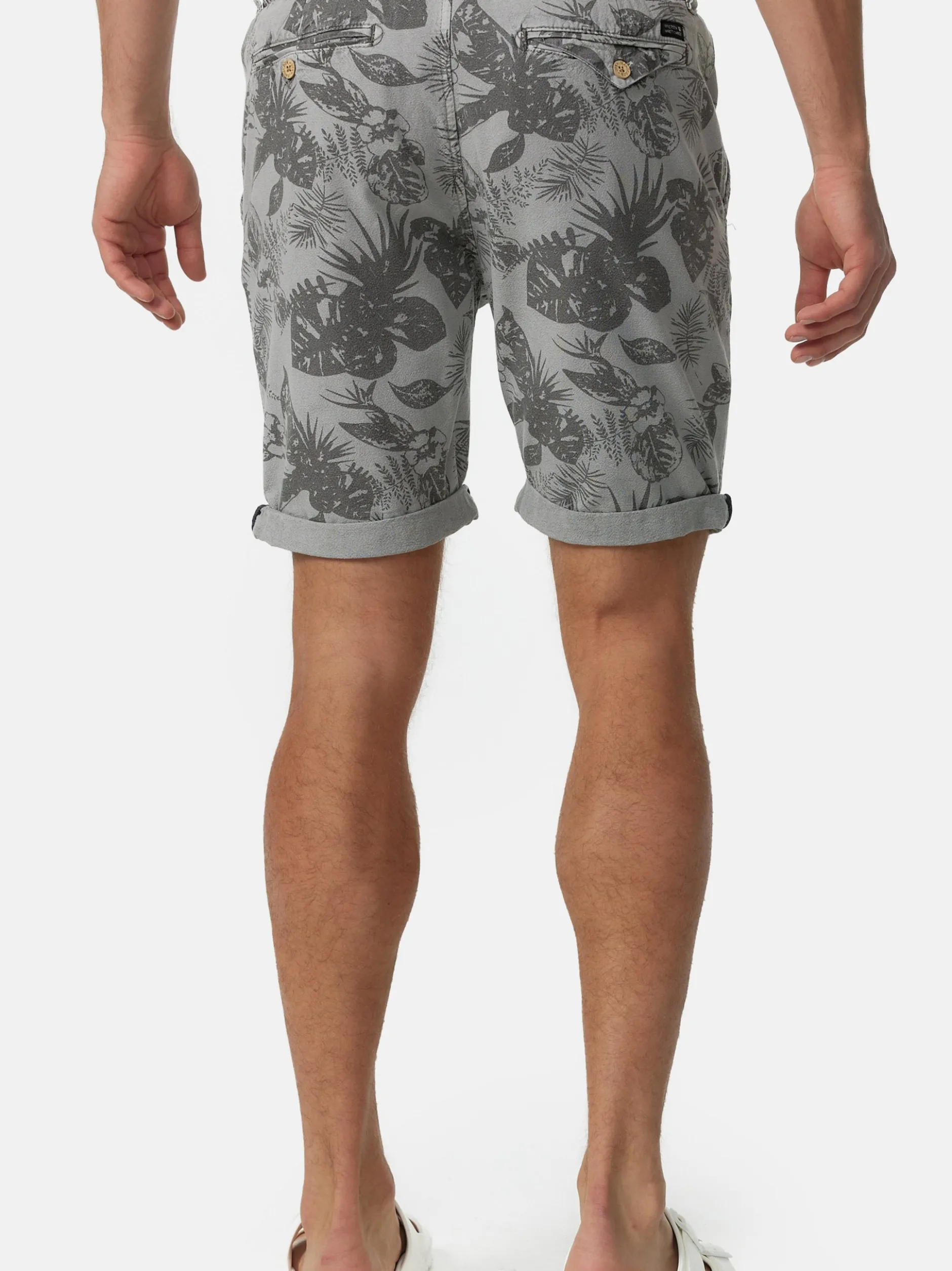 Indicode Herren Shorts Chino - Curtain in hellgrau grau