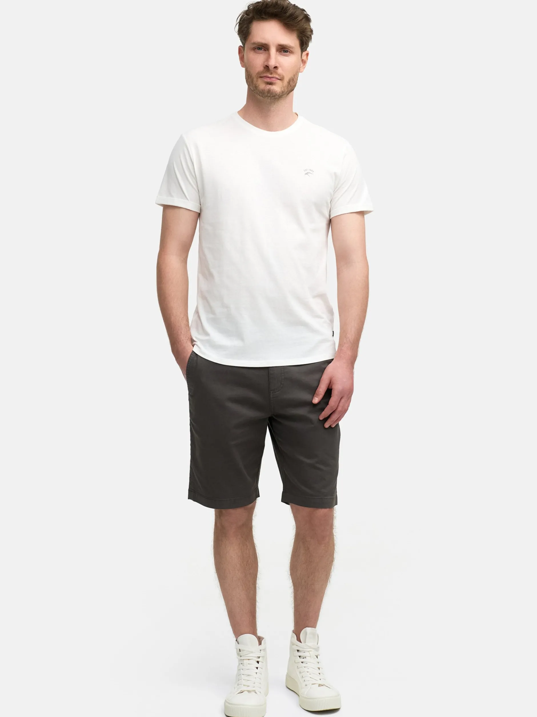 Indicode Herren Shorts Chino - INBjerre in anthrazit