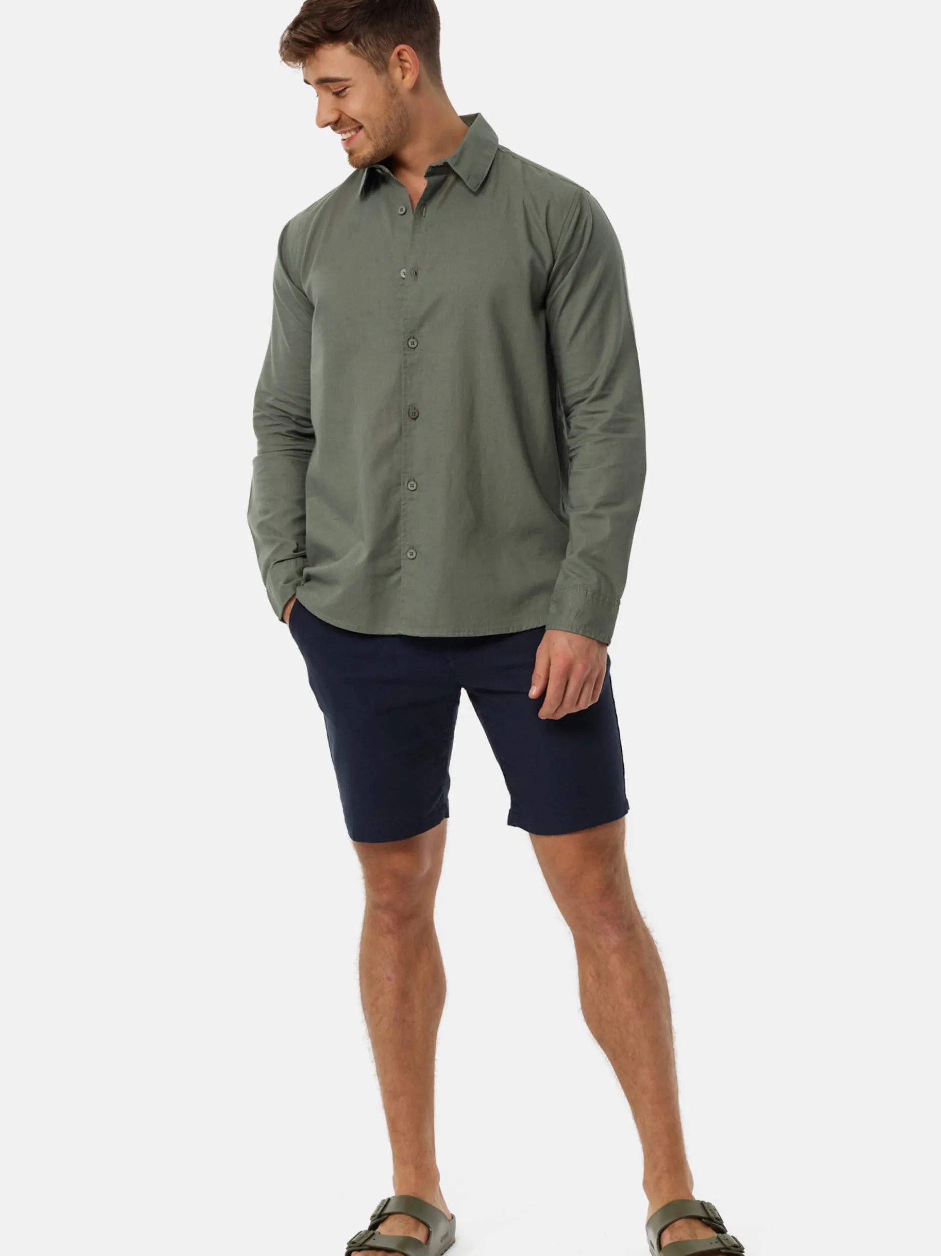 Indicode Herren Shorts Chino - INCaro in marine