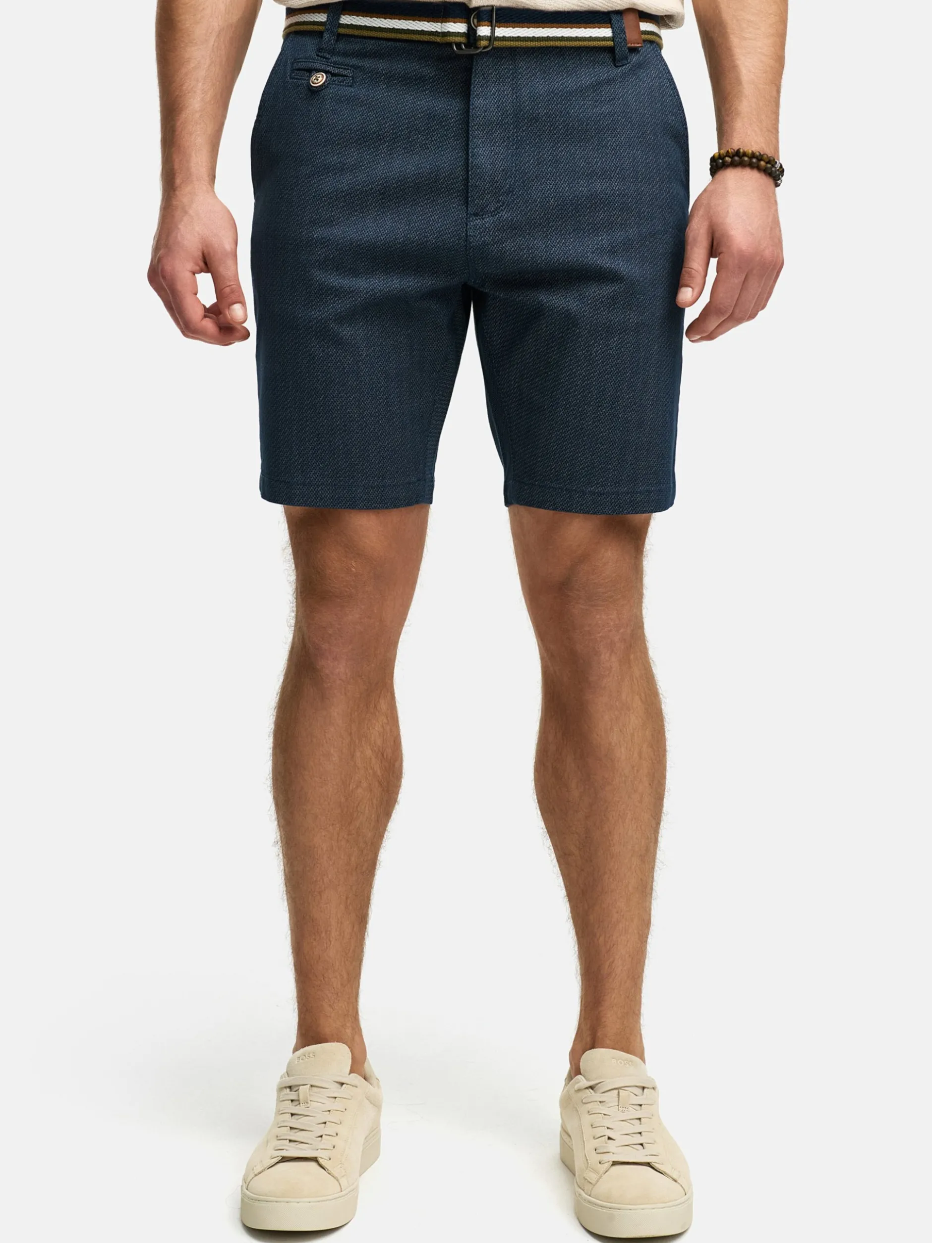 Indicode Herren Shorts Chino - INThews in indigo denim