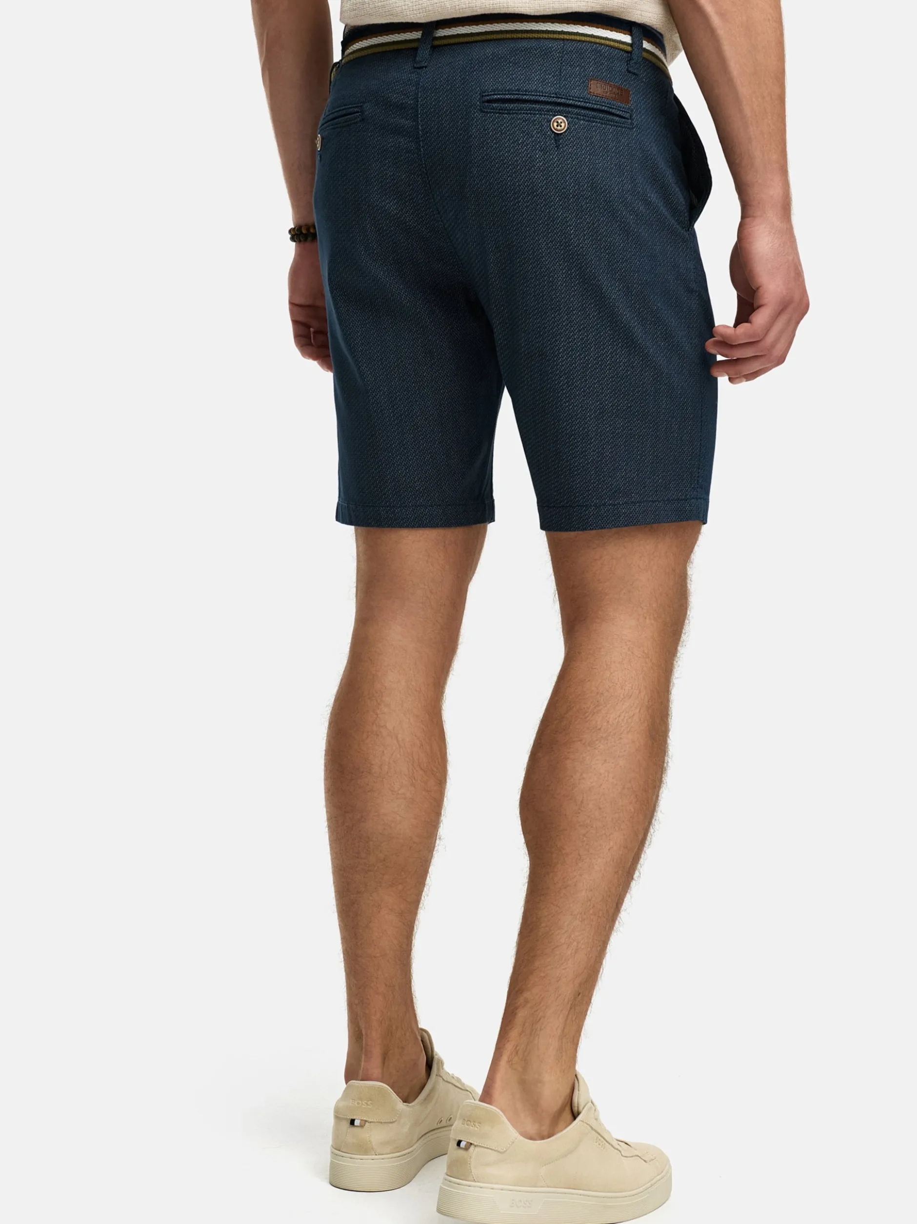 Indicode Herren Shorts Chino - INThews in indigo denim