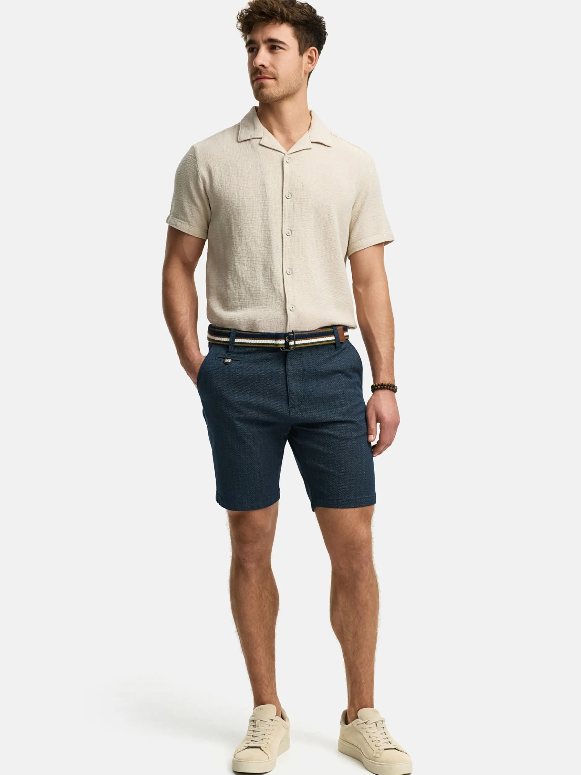Indicode Herren Shorts Chino - INThews in indigo denim