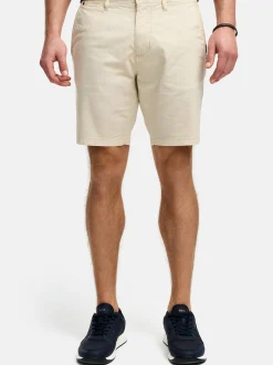 Indicode Herren Shorts Chino - INHutchico in beige sand
