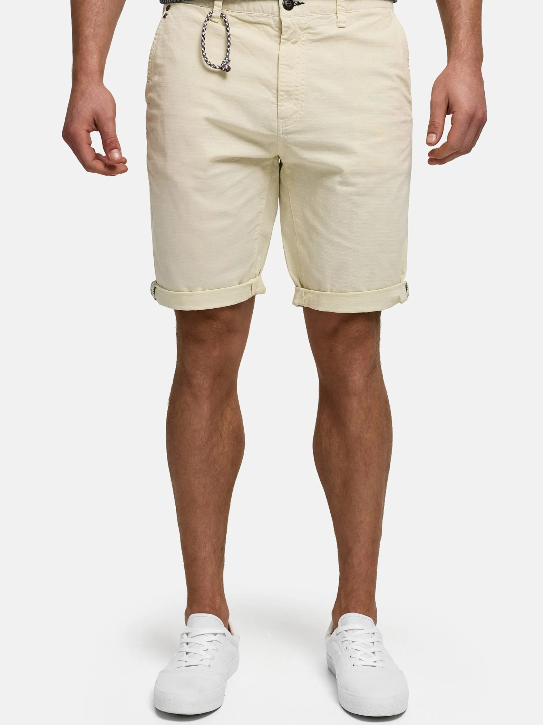 Indicode Herren Shorts Chino - INPifter in vanille