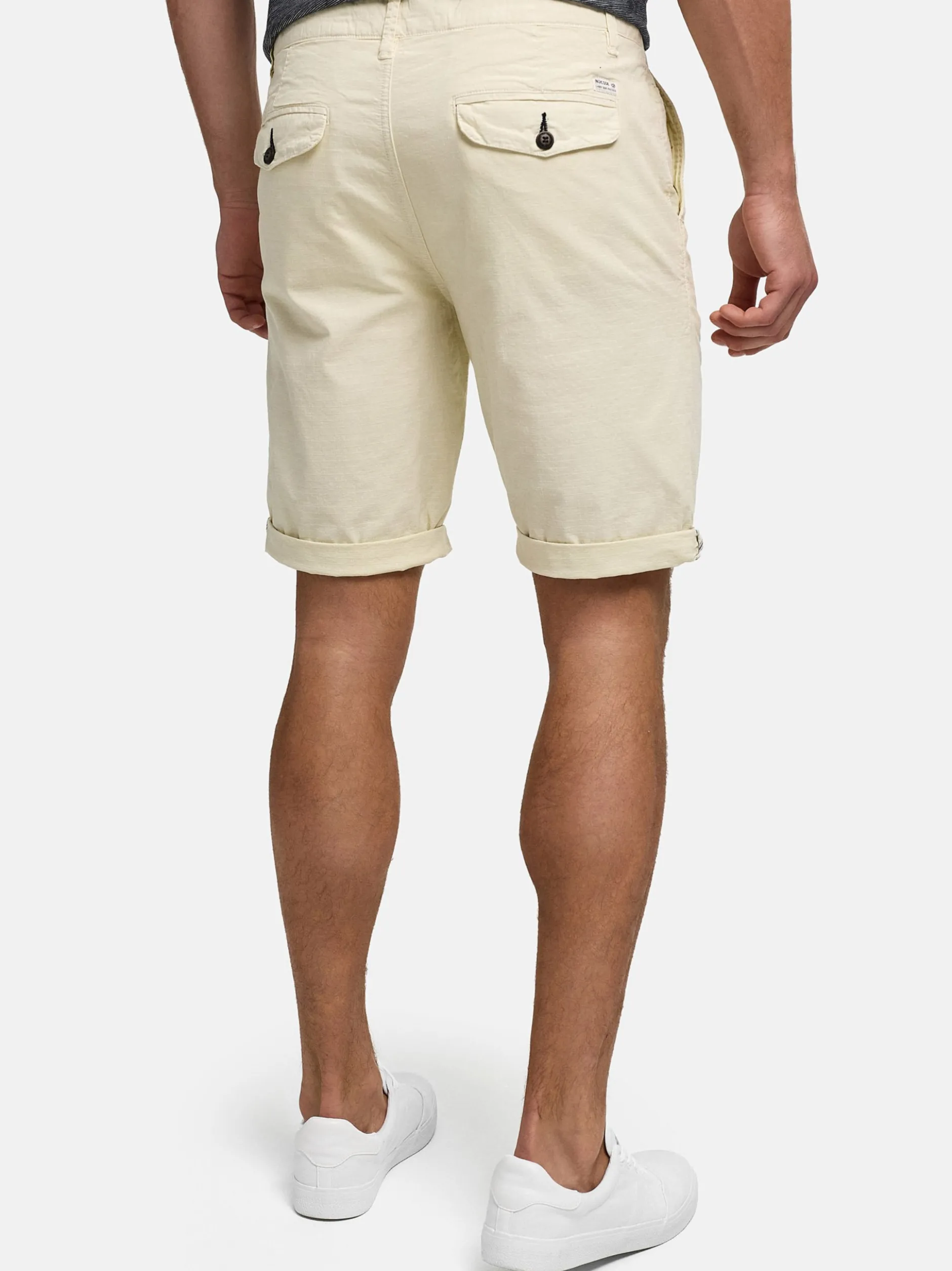 Indicode Herren Shorts Chino - INPifter in vanille