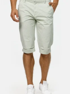 Indicode Herren Shorts Chino - Whitney in mint blau