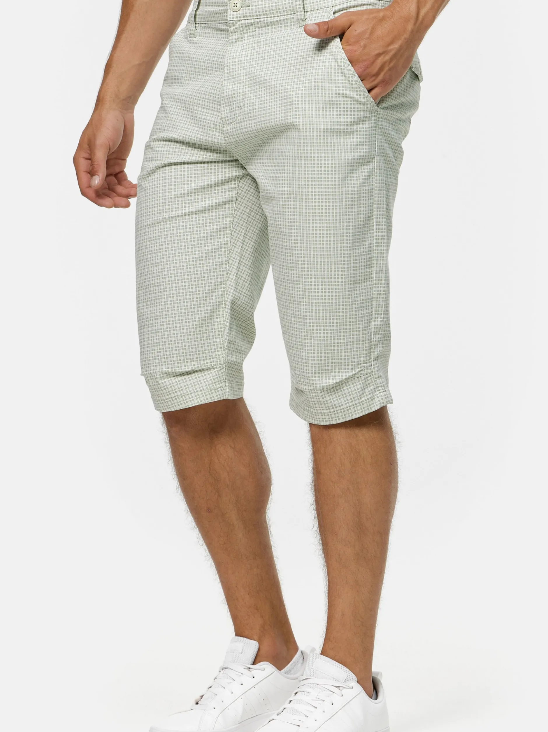 Indicode Herren Shorts Chino - Whitney in mint blau