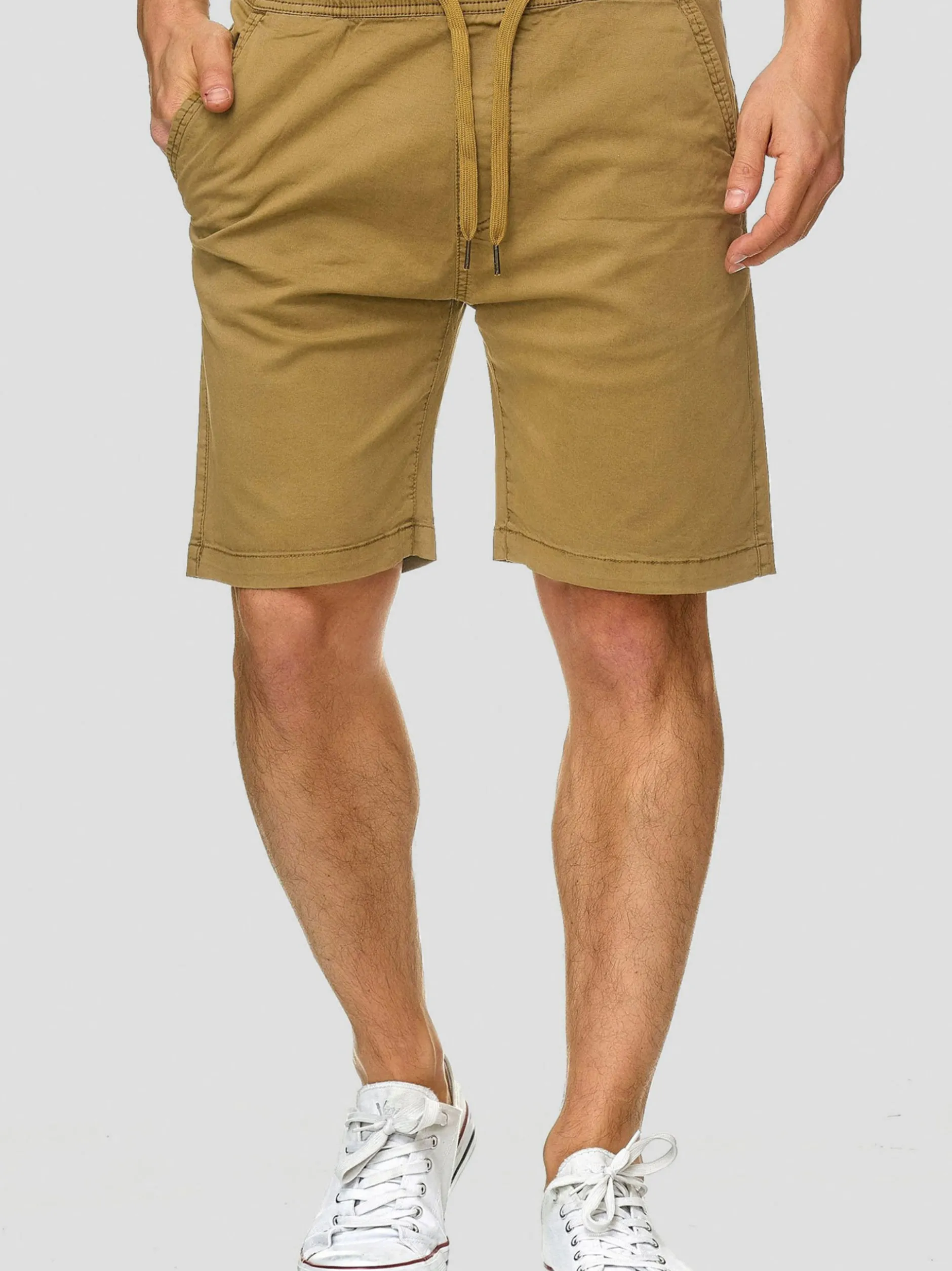 Indicode Herren Shorts Chino - Kelowna in camel