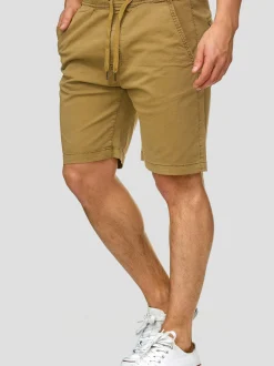 Indicode Herren Shorts Chino - Kelowna in camel