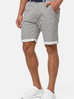 Indicode Herren Shorts Chino - Bourchier in anthrazit grau