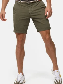 Indicode Herren Shorts Chino - INCunning in khaki