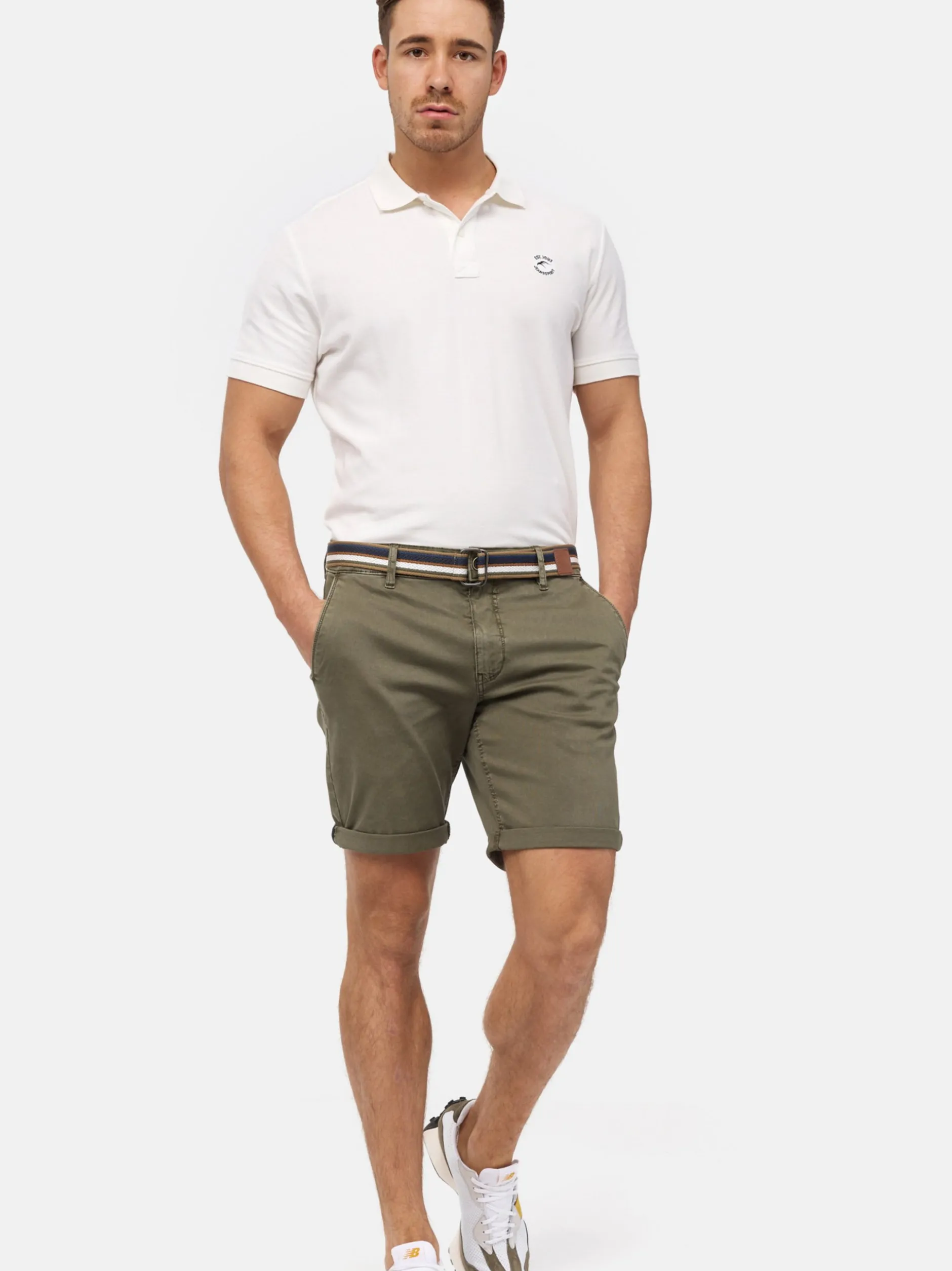 Indicode Herren Shorts Chino - INCunning in khaki