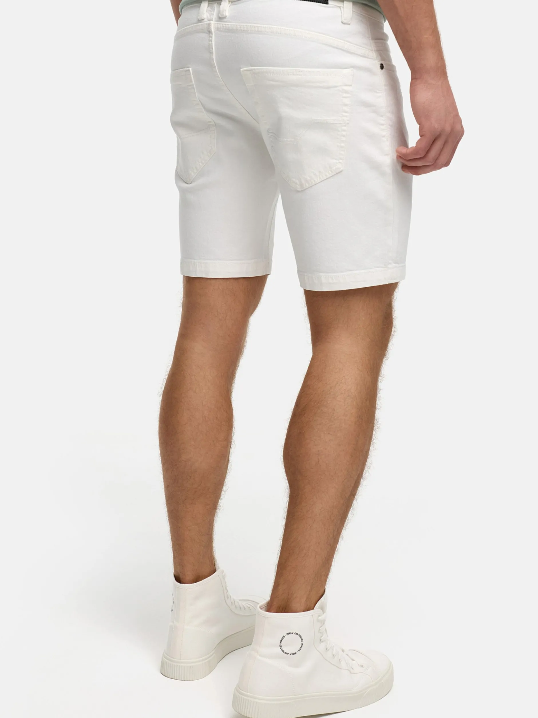 Indicode Herren Shorts Jeans - INMCFly in weiß